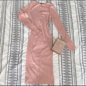 Fashion Nova light pink sweater Vintage Jams dress